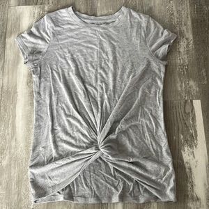 Grey tie tshirt
